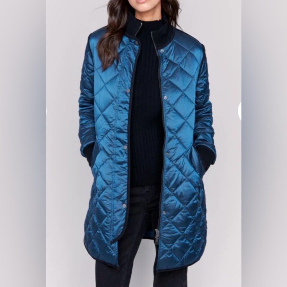 NEVER WORN. Women's Quilted Blue Jacket